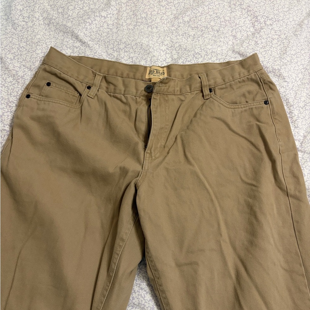 Men’s RedHead brand flannel lined tan jeans 40x32